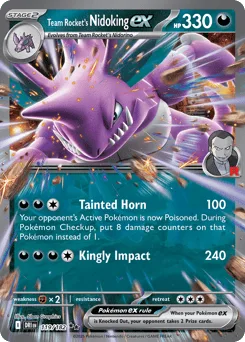 Team Rocket's Nidoking ex (Play Pokemon Stamp)