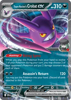 Team Rocket's Crobat ex (Play Pokemon Stamp)