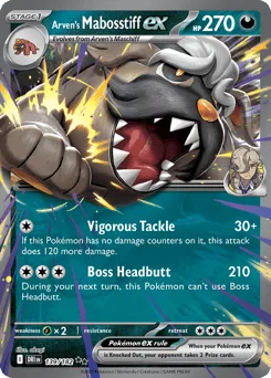 Arven's Mabosstiff ex (Play Pokemon Stamp)