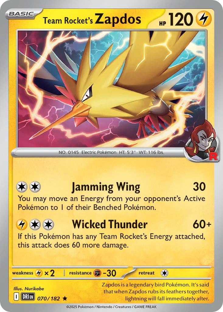 Team Rocket's Zapdos (EB Games Stamp)