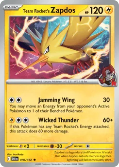Team Rocket's Zapdos (EB Games Stamp)