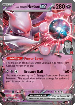 Team Rocket's Mewtwo ex (Play Pokemon Stamp)