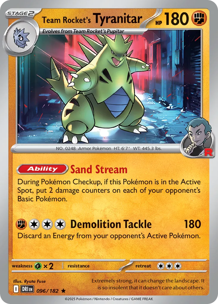 Team Rocket's Tyranitar (Pokemon Center Stamp)