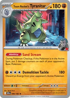 Team Rocket's Tyranitar (Staff Stamp)