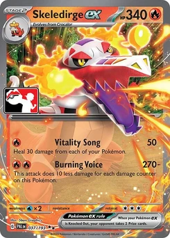 Skeledirge ex (Play Pokemon Stamp)