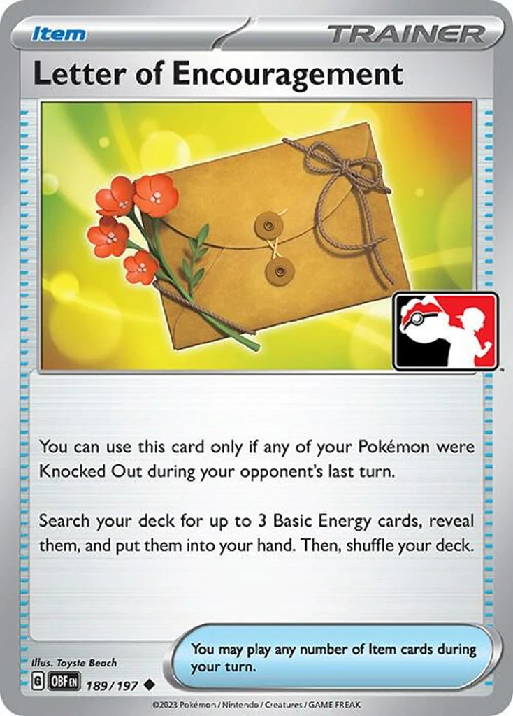 Letter of Encouragement (Play Pokemon Stamp)