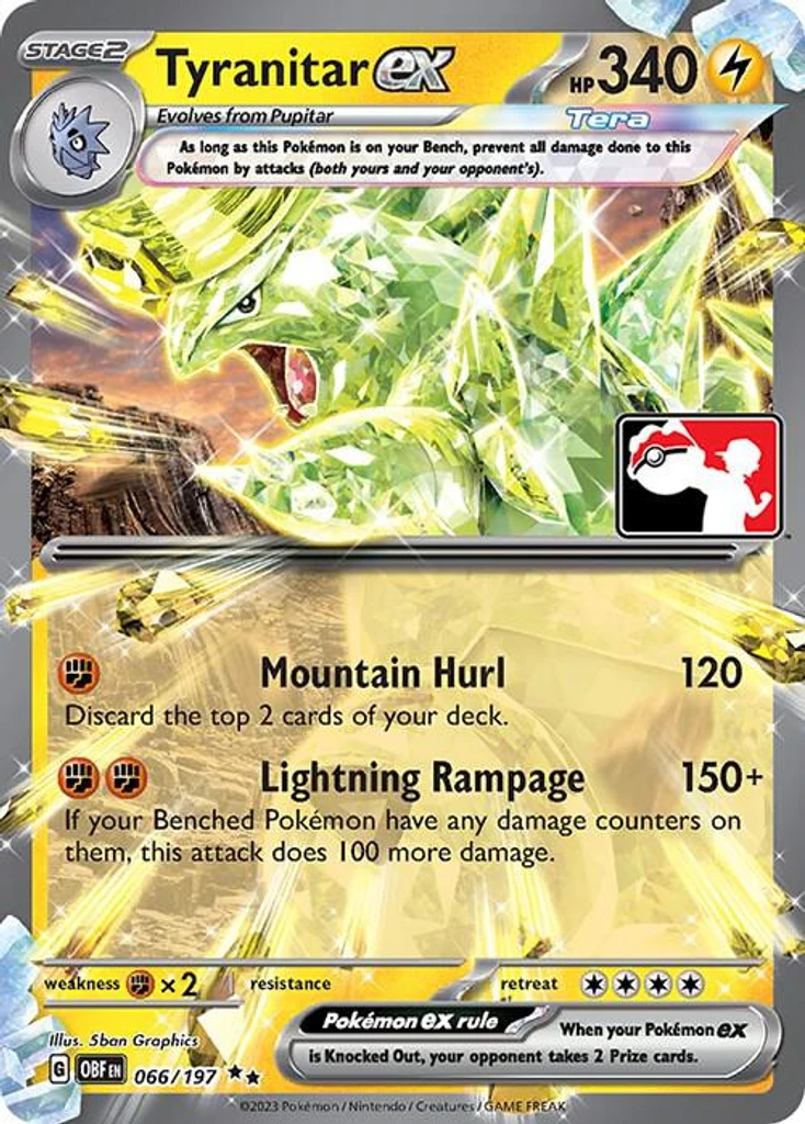 Tyranitar ex (Play Pokemon Stamp)