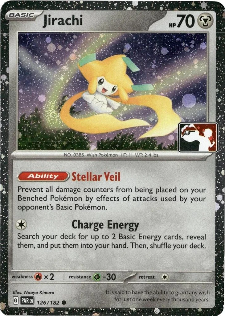 Jirachi (Play Pokemon Stamp, Cosmos Holo)