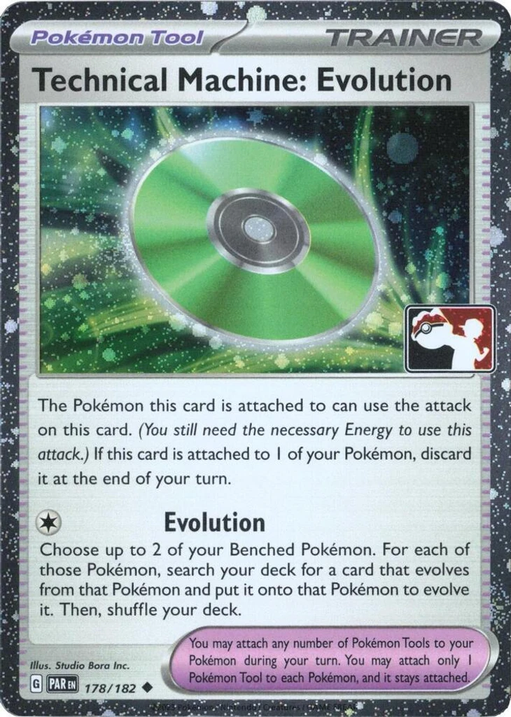 Technical Machine: Evolution (Play Pokemon Stamp, Cosmos Holo)