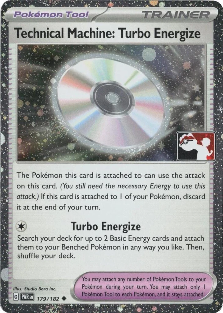 Technical Machine: Turbo Energize (Play Pokemon Stamp, Cosmos Holo)