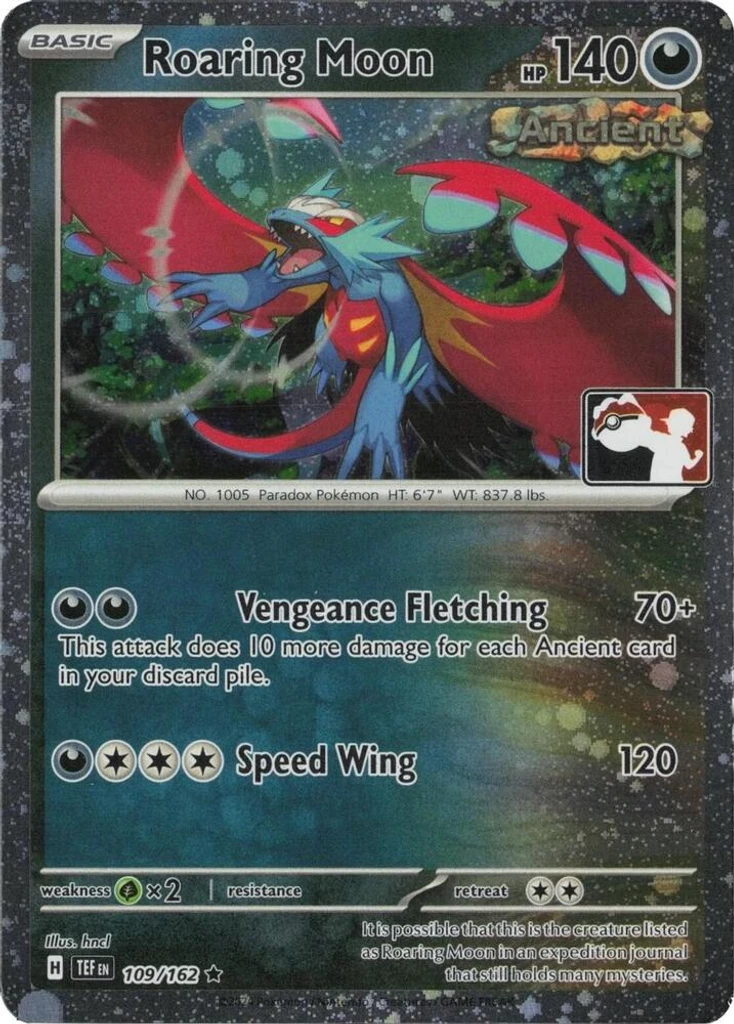 Roaring Moon (Play Pokemon Stamp, Cosmos Holo)