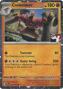 Conkeldurr (Play Pokemon Stamp, Cosmos Holo)