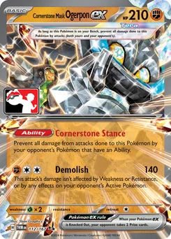 Cornerstone Mask Ogerpon ex (Play Pokemon Stamp)