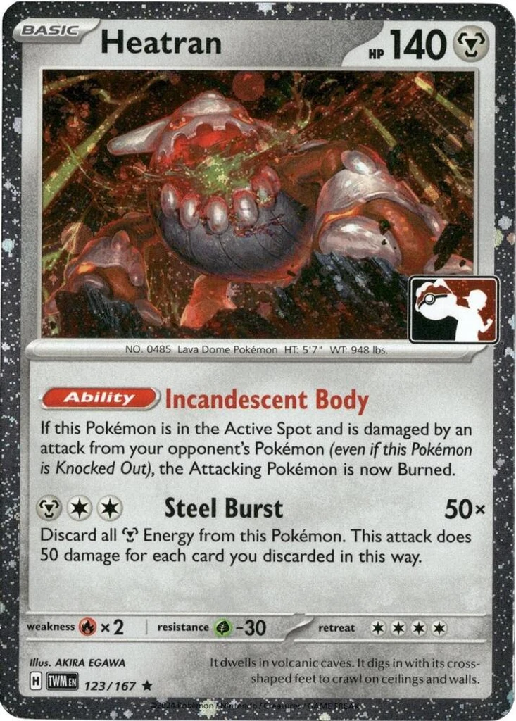 Heatran (Play Pokemon Stamp, Cosmos Holo)