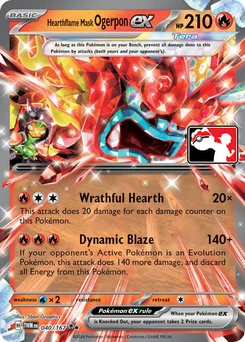 Hearthflame Mask Ogerpon ex (Play Pokemon Stamp)