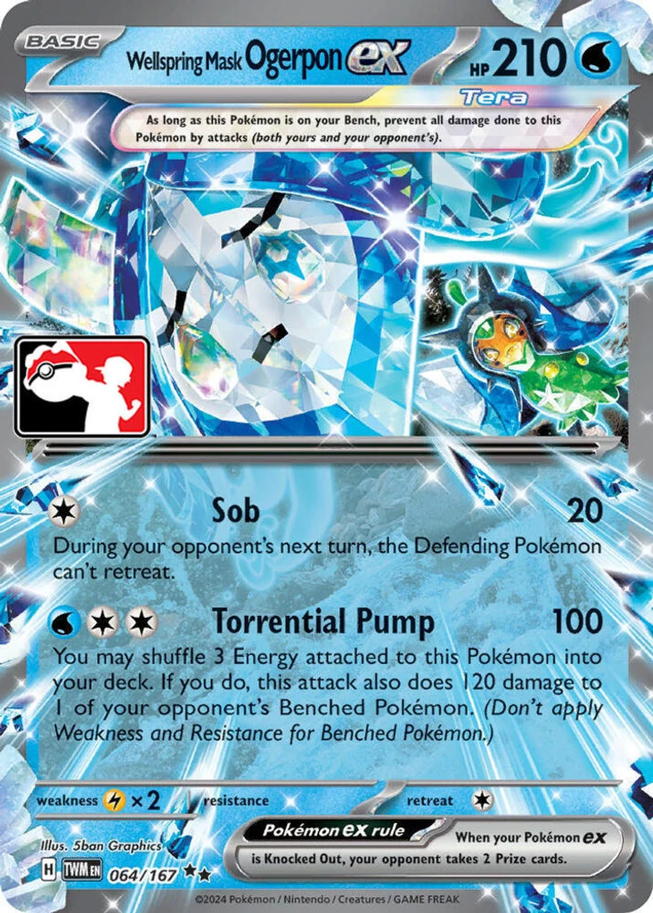 Wellspring Mask Ogerpon ex (Play Pokemon Stamp)
