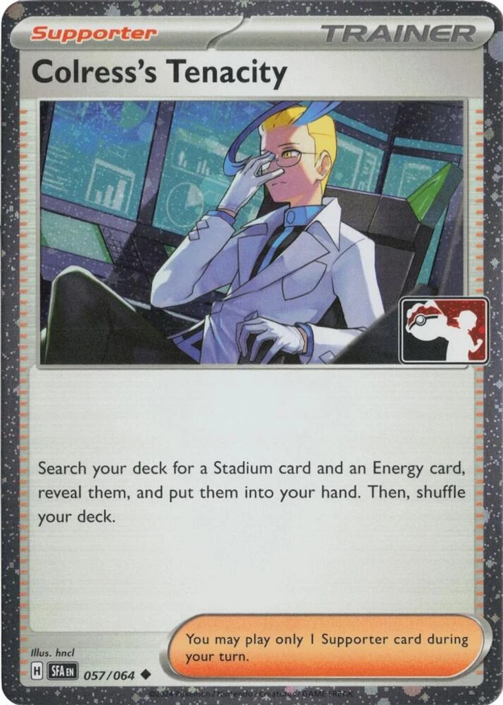 Colress's Tenacity (Play Pokemon Stamp, Cosmos Holo)