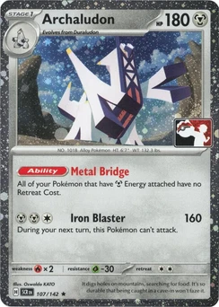 Archaludon (Play Pokemon Stamp, Cosmos Holo)