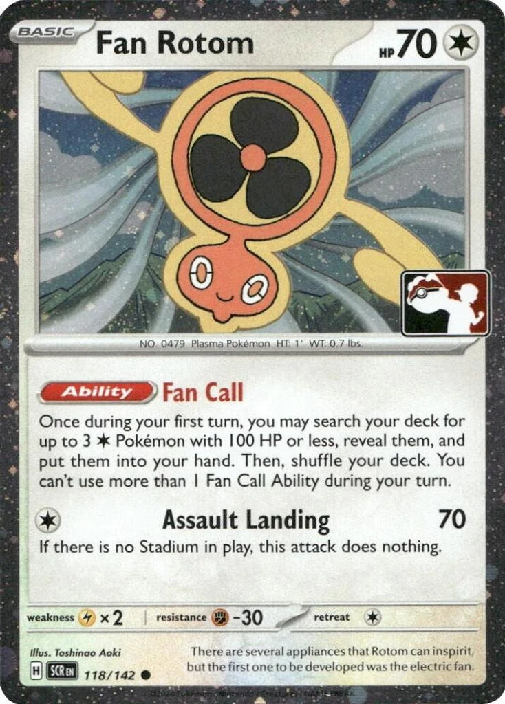 Fan Rotom (Play Pokemon Stamp, Cosmos Holo)