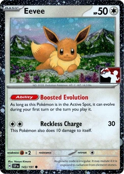 Eevee (Play Pokemon Stamp, Cosmos Holo)