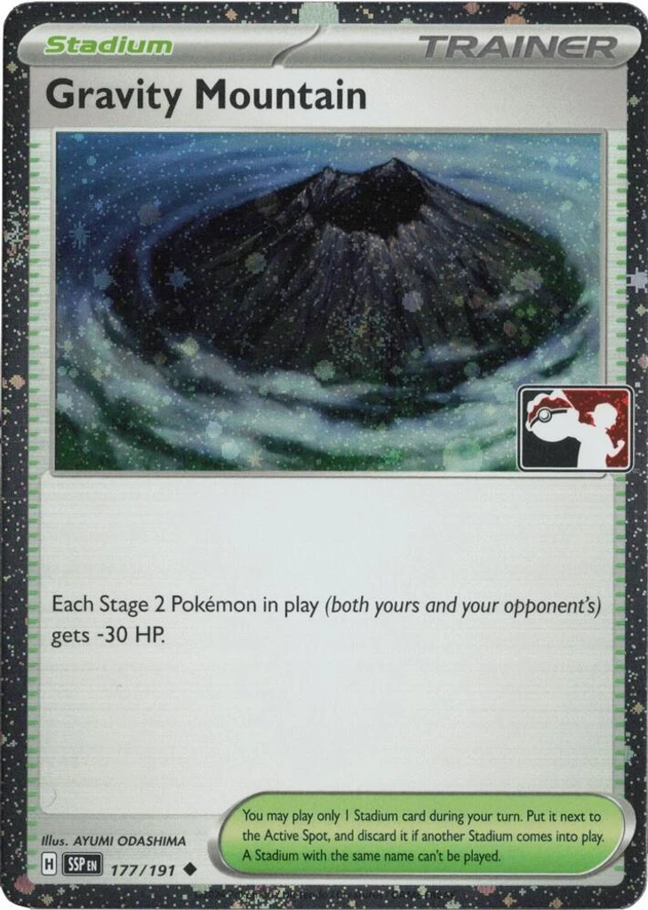 Gravity Mountain (Play Pokemon Stamp, Cosmos Holo)