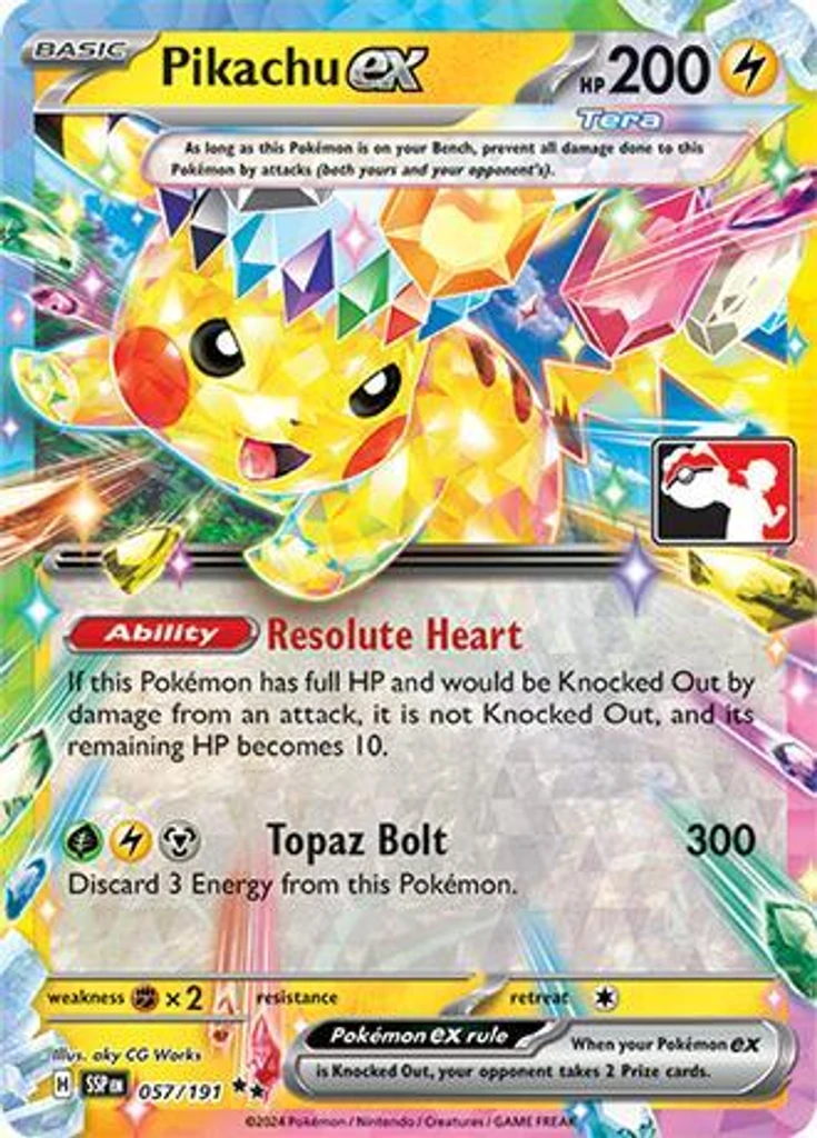 Pikachu ex (Play Pokemon Stamp)