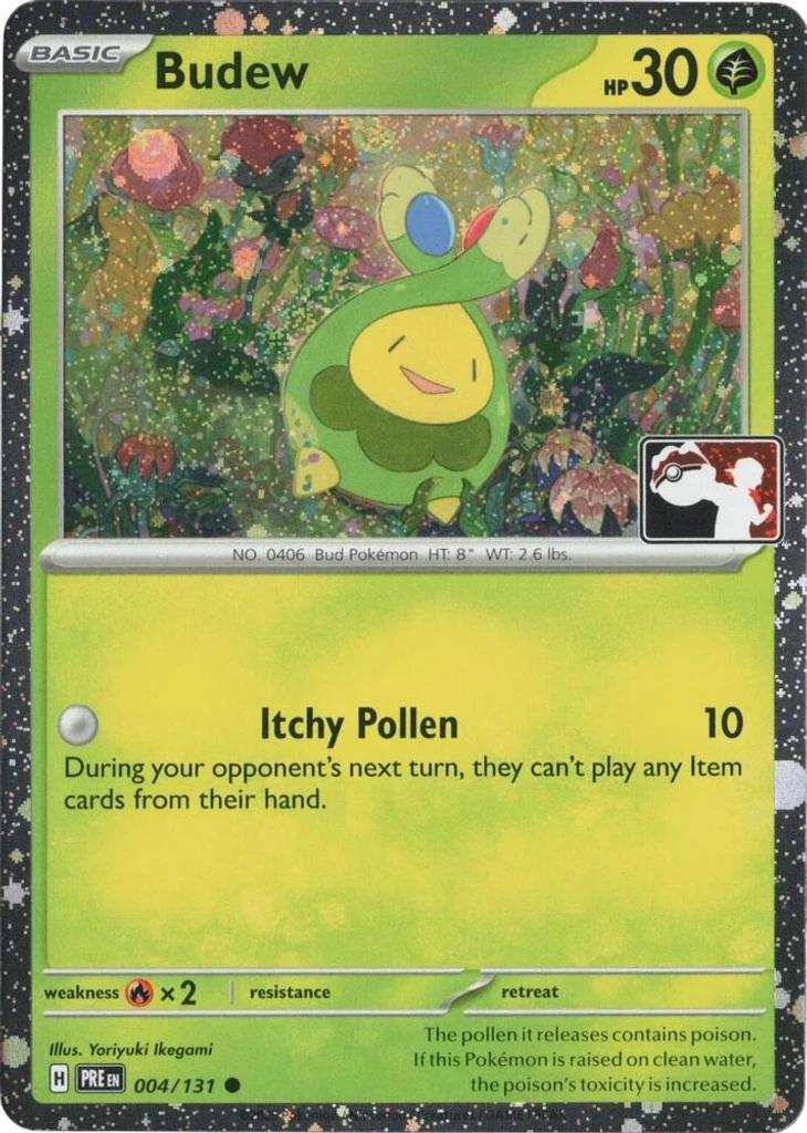 Budew (Play Pokemon Stamp, Cosmos Holo)