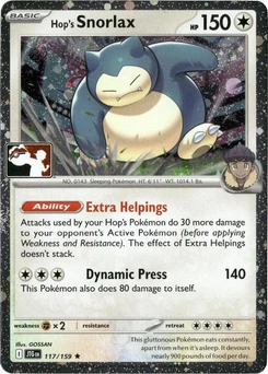 Hop's Snorlax (Play Pokemon Stamp, Cosmos Holo)
