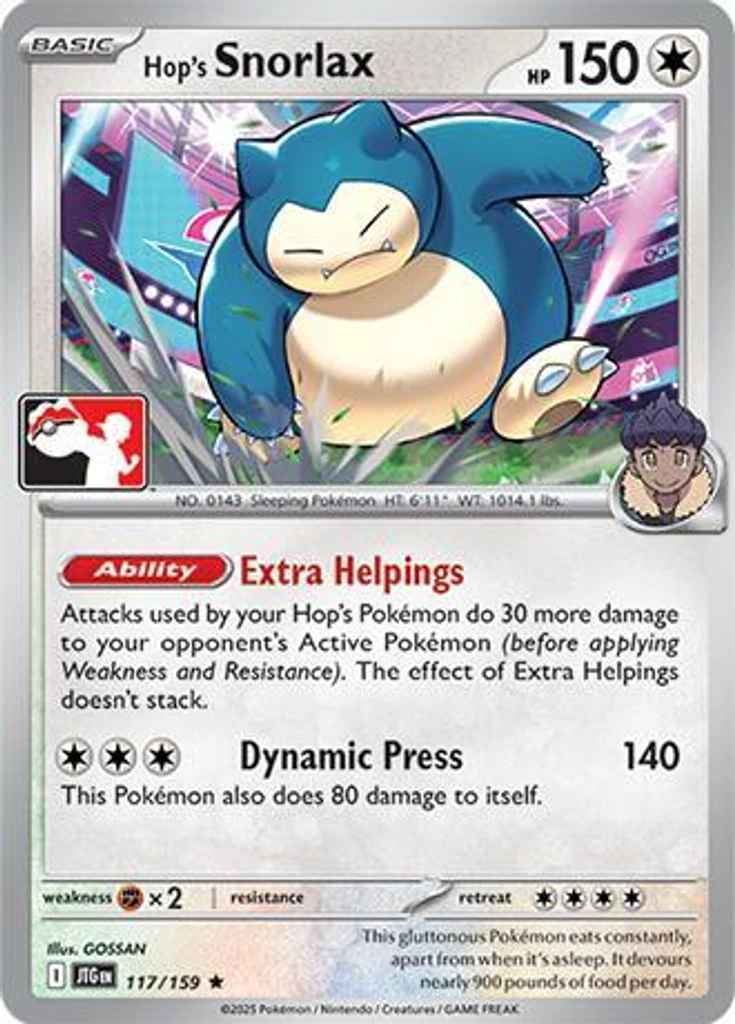 Hop's Snorlax (Play Pokemon Stamp)