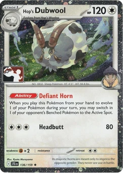 Hop's Dubwool (Play Pokemon Stamp, Cosmos Holo)