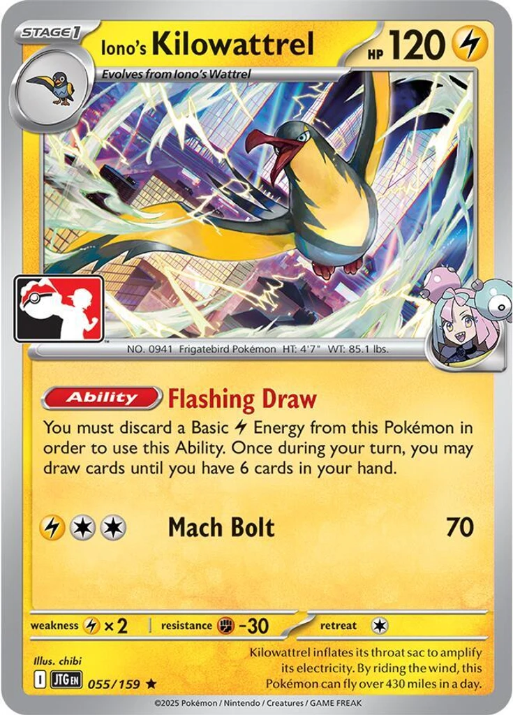Iono's Kilowattrel (Play Pokemon Stamp)