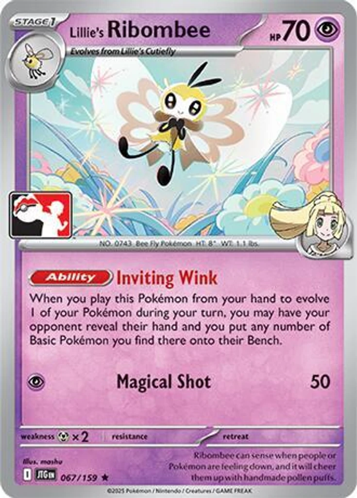 Lillie's Ribombee (Play Pokemon Stamp)