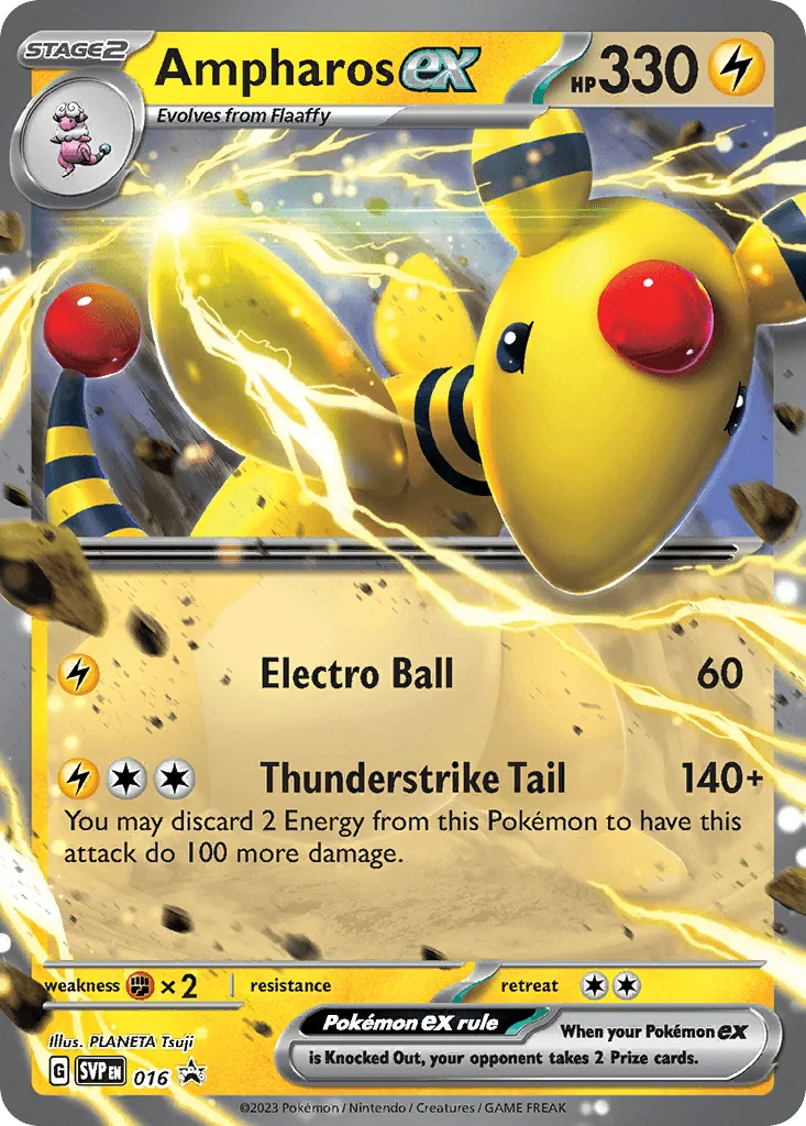 Ampharos ex (Play Pokemon Stamp)