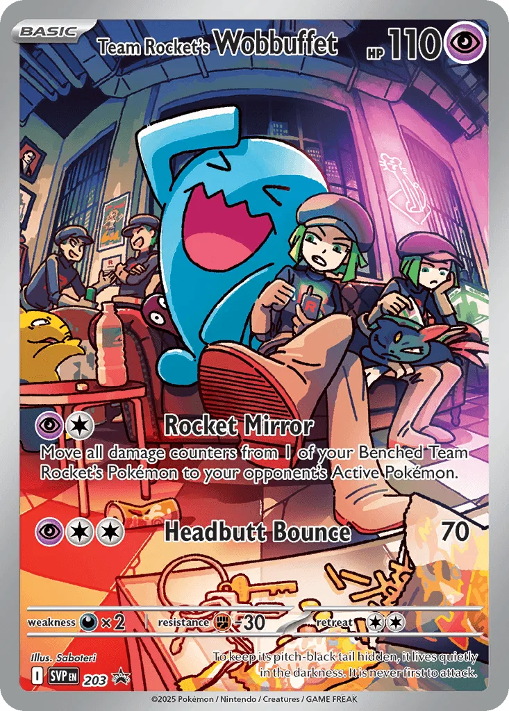 Team Rocket's Wobbuffet (Pokemon Center Stamp)