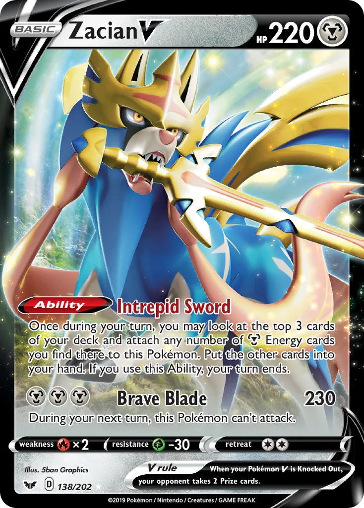 Zacian V (Play Pokemon Stamp)