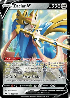 Zacian V (Play Pokemon Stamp)