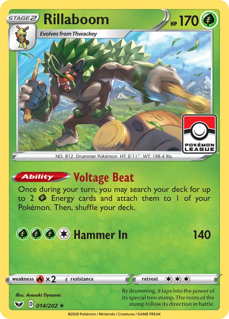 Rillaboom (Play Pokemon Stamp)