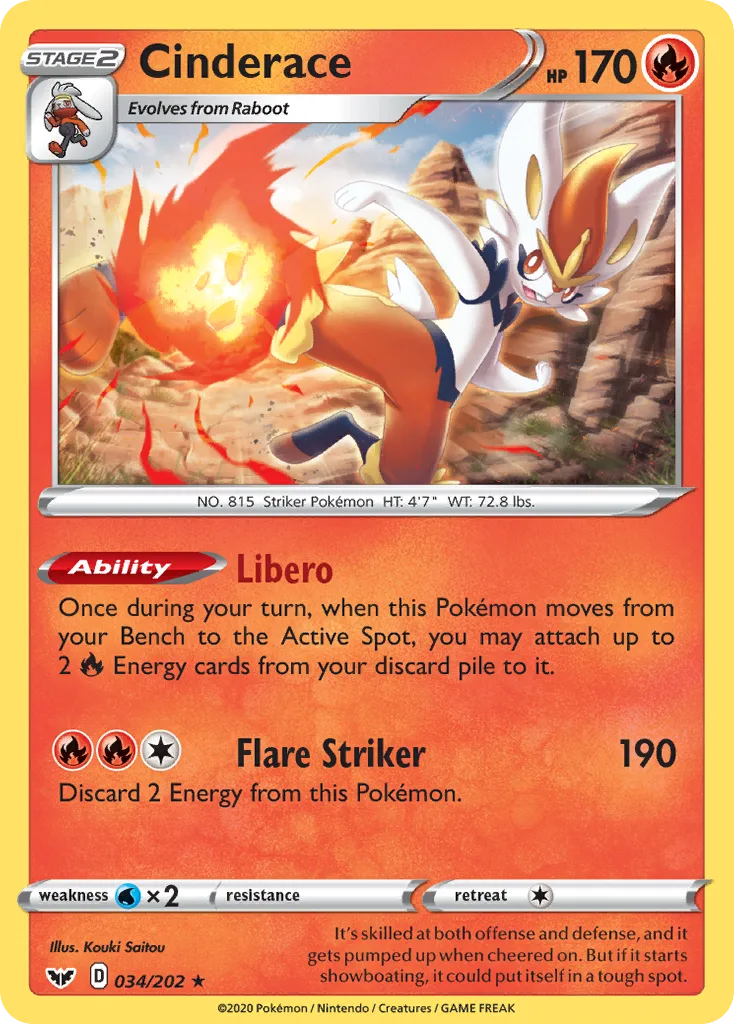 Cinderace (Play Pokemon Stamp)