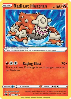 Radiant Heatran (Play Pokemon Stamp)