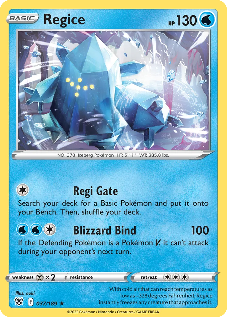 Regice (Play Pokemon Stamp)