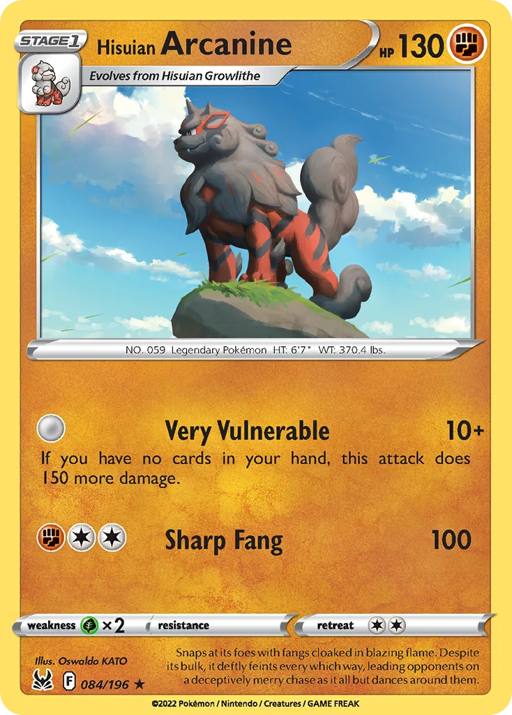 Hisuian Arcanine (Play Pokemon Stamp)