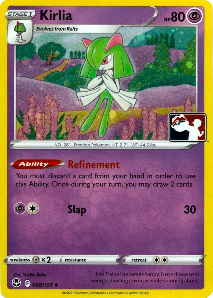 Kirlia (Play Pokemon Stamp, Cosmos Holo)