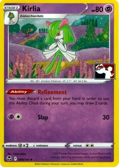 Kirlia (Play Pokemon Stamp, Cosmos Holo)