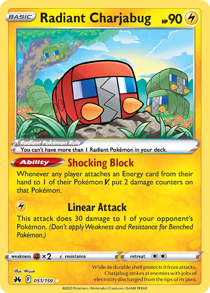 Radiant Charjabug (Play Pokemon Stamp)