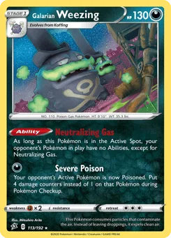 Galarian Weezing (Play Pokemon Stamp)