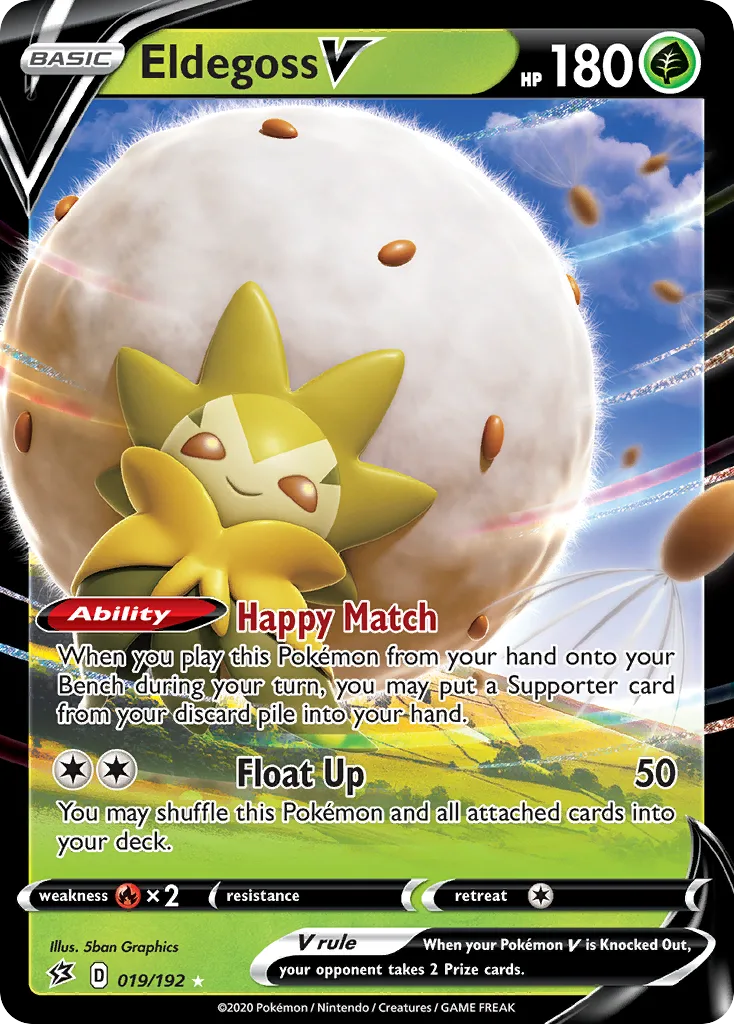 Eldegoss V (Play Pokemon Stamp)
