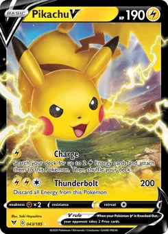 Pikachu V (Play Pokemon Stamp)