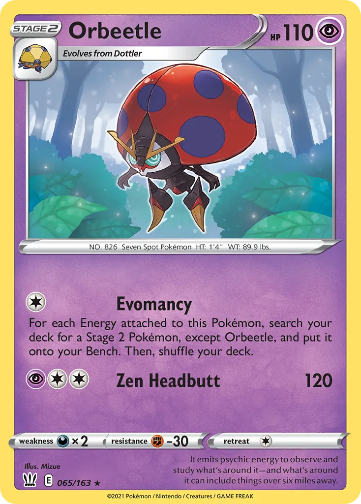 Orbeetle (Play Pokemon Stamp)