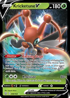 Kricketune V (Play Pokemon Stamp)
