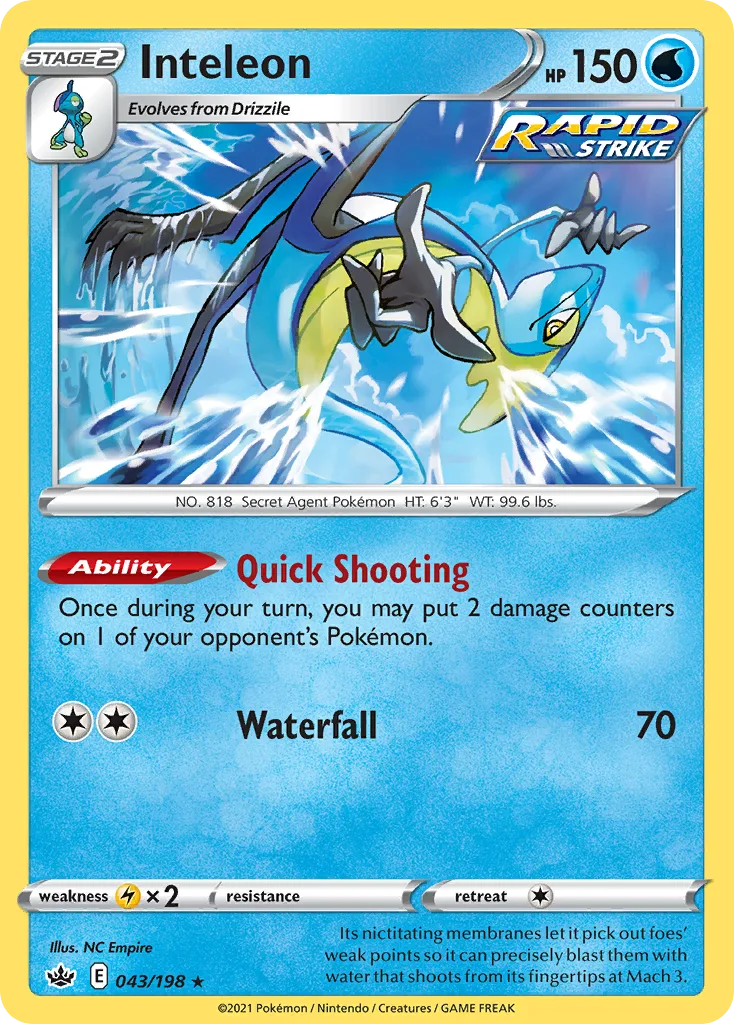 Inteleon (Play Pokemon Stamp)